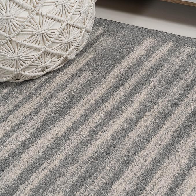 JONATHAN Y Khalil Modern Berber Stripe Gray/Cream Indoor Area Rug, Contemporary - Image 4