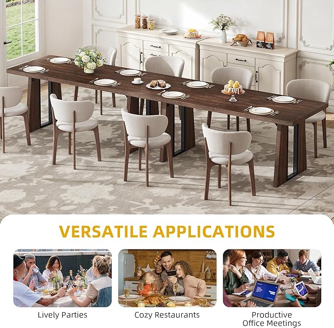 DWVO Rectangle Dining Table for 6-8 People 70.86 Inch Large Dining Room Table - Image 5
