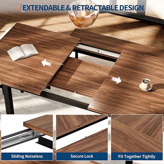 Garvee 5 PCs Extendable Dining Table Set - Image 5