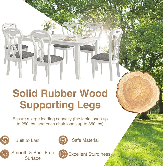 Solid Wood Dining Chair Set of 4, Kitchen Dining Room Chair - Image 5