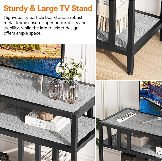 Garvee 58" TV Stand for Television up to 65 Inch, Entertainment Center - Image 6
