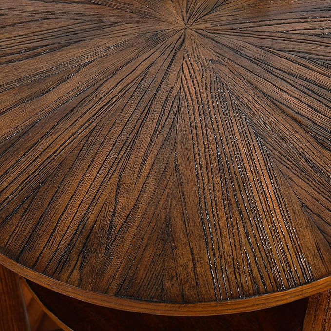 MODERION Round End Table, Rustic Side Table - Image 5