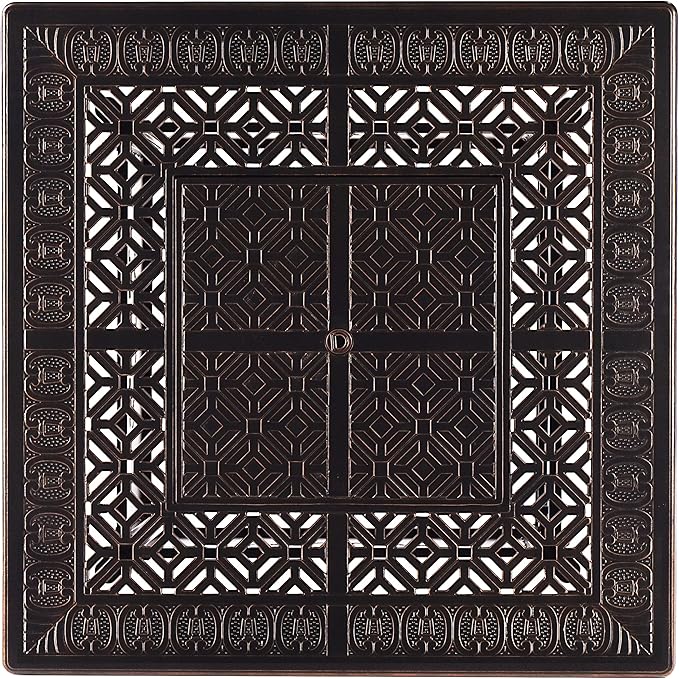 Oakland Living Black Aluminum Patio Fire Table Set - Image 4