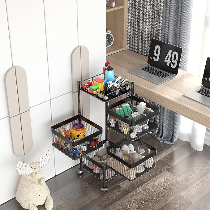 Rotating Kitchen Storage Rack，Bathroom Shelf，Kitchen Organization and - Image 10