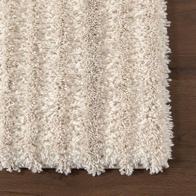 nuLOOM Gloria Abstract Shag Area Rug, Light Brown - Image 4