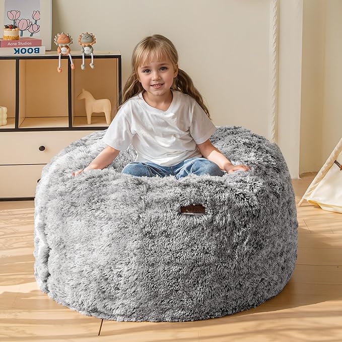 MAXYOYO Kids Bean Bag Chair, Stuffed Faux Fur Bean Bag by MAXYOYO