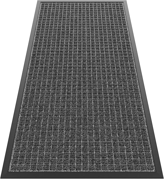 Sturdy Front Door Mat Outside Entrance, Stain and Fade Resistant, Natural by HOMEK