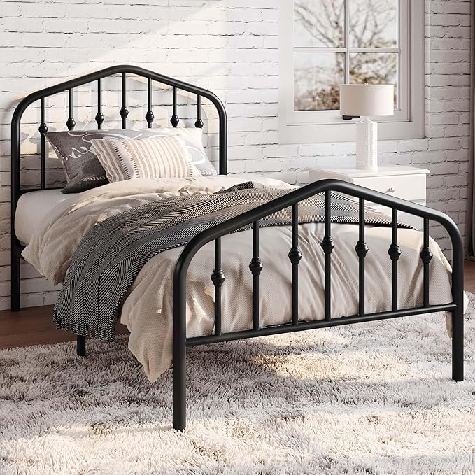 SHA CERLIN Twin Size Metal Platform Bed Frame - Image 3