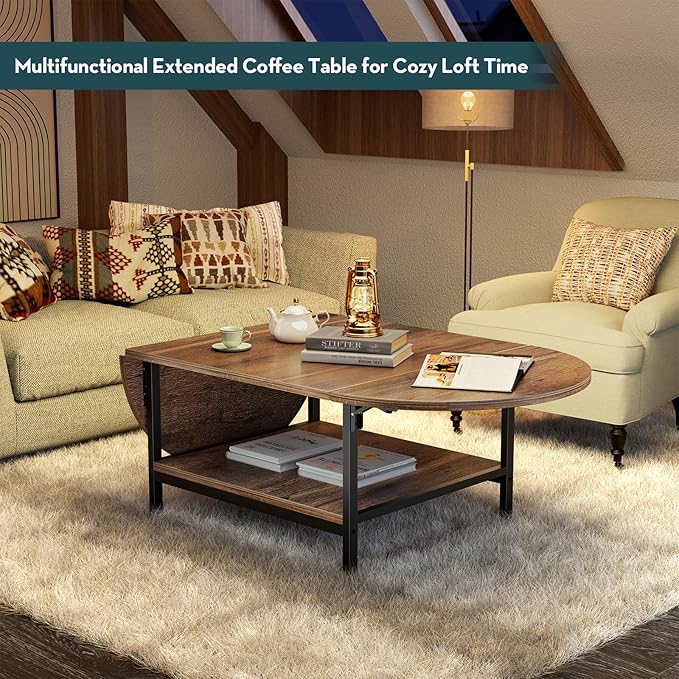 SAYGOER Folding Coffee Table for Living Room, Small Coffee Tables - Image 6