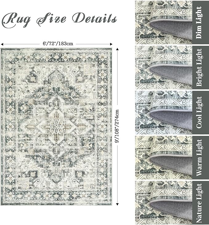 zesthome Area Rugs 6x9, Large Rugs - Image 2