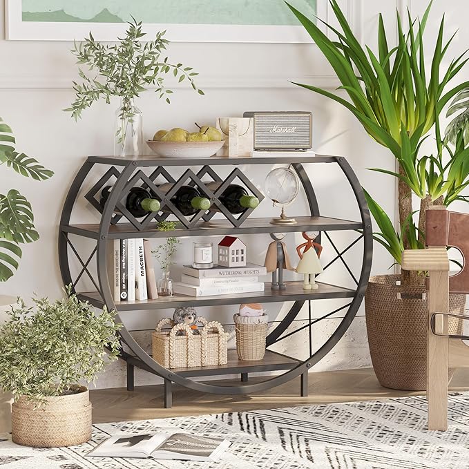 Demilune Console Table Industrial Entryway Table - Image 5