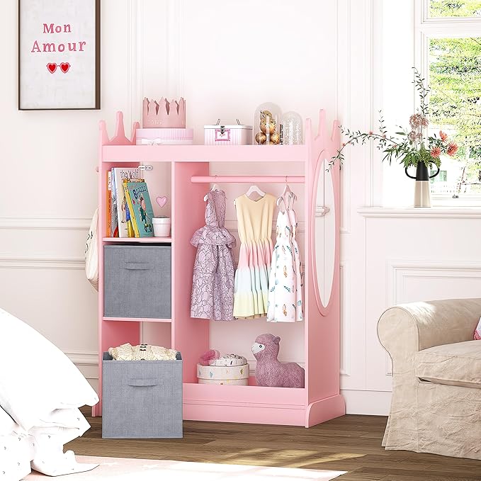 UTEX Kids Armoire Wardrobe Closet - Image 2