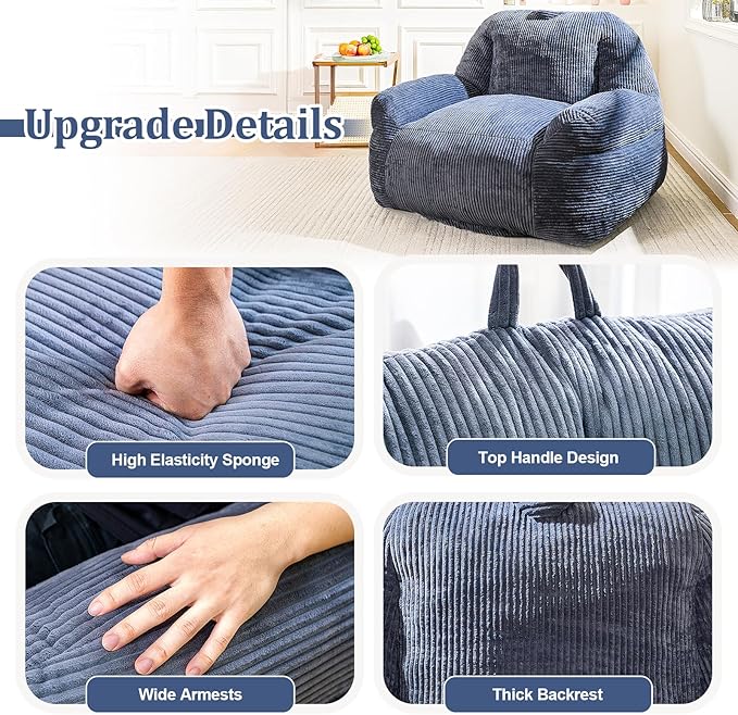 Giant Bean Bag Chair, Faux Fur Bean Bag Chairs - Image 6