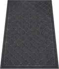 Front Door Mat Indoor Outdoor, Heavy Duty Low Profile Entrance Rug by HOMEK