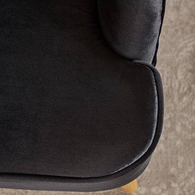 Ball & Cast Velvet Accent Chair, Modern Lounge Living Room Chairs - Image 6