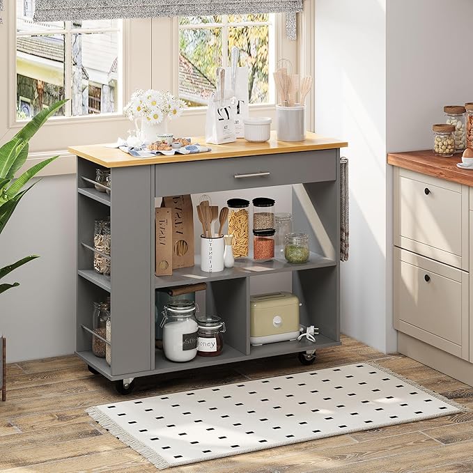 Shintenchi Kitchen Island on Wheels - Image 2