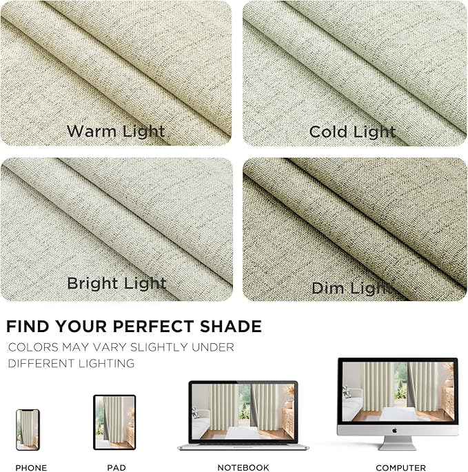 Joydeco 100% Blackout Curtains for Bedroom - Image 9