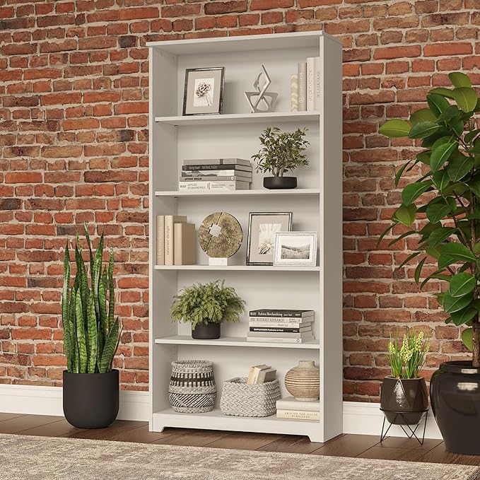 Bush Furniture Tall 5 Shelf Bookcase, Large Open Bookshelf, Sturdy Display - Image 2