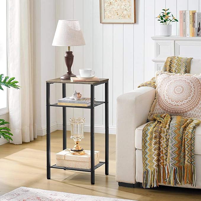 Hoctieon 3 Tier End Table, Telephone Table, Tall Side Table - Image 2