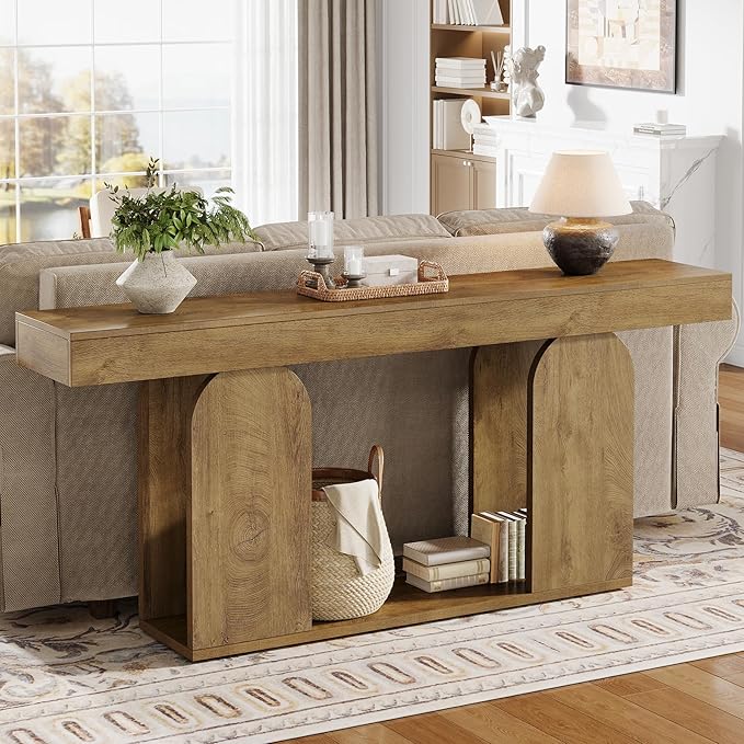 Tribesigns 70.9-Inch Extra Long Sofa Table, Farmhouse Console Tables - Image 8