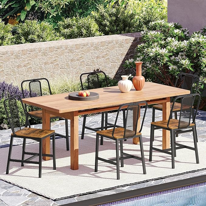 Dining Chairs Set of 6, Wooden Kitchen Chairs, Farmhouse Dining Chairs - Image 8