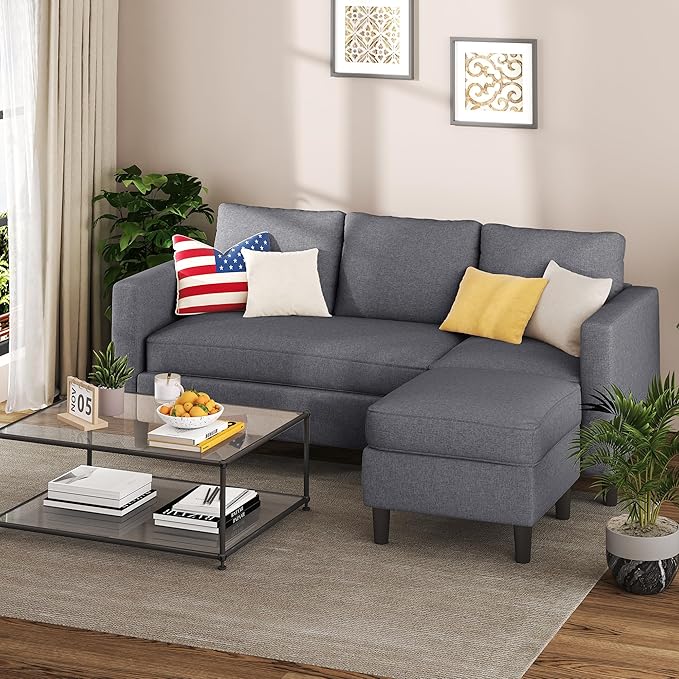 Small Sectional Sofa Couch, 3 Seat L Shaped Couches - Image 6