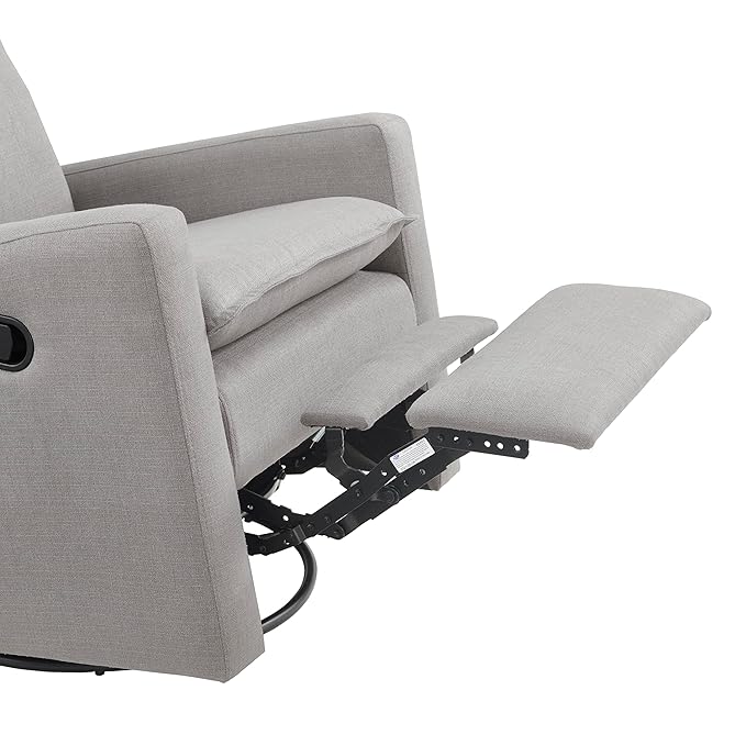 Oxford Baby Uptown Upholstered Swivel Glider and Recliner Nursery Chair - Image 7