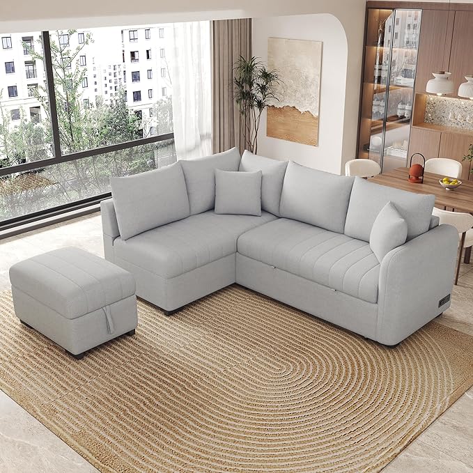 Ball & Cast L-Shaped Sectional Pull Out Sofa - Image 3