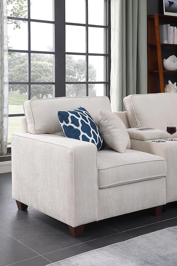 127" L-Shaped Sectional Couch - Image 6