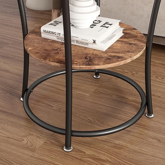 BOFENG Round Coffee Table Side Table, Round End Table - Image 7