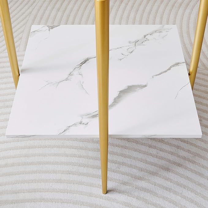 Square Glass End Table, Mid-Century Modern Design Sofa Table, - Image 5