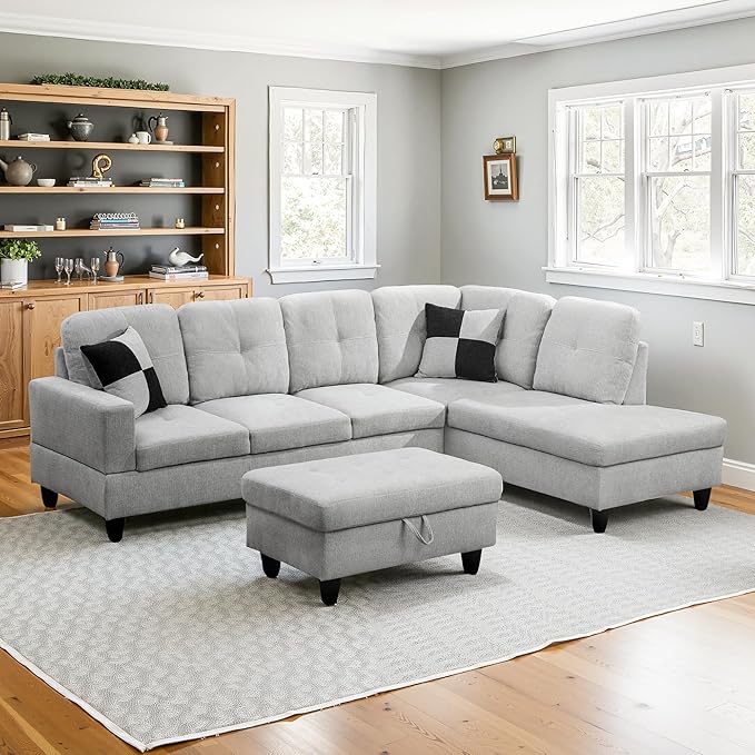 NicBex Sectional Couch 3 Pieces Sofa Set - Image 3