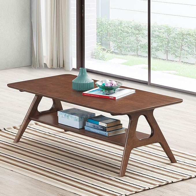 Arona Mid-Century Modern Wood Coffee Table - Image 3