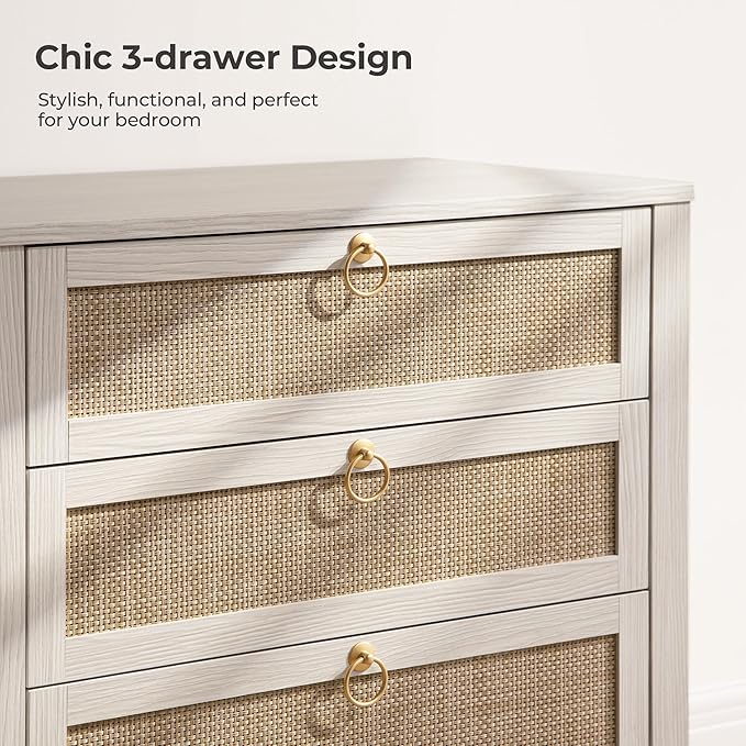 SICOTAS White Nightstand Set 2 - Image 3
