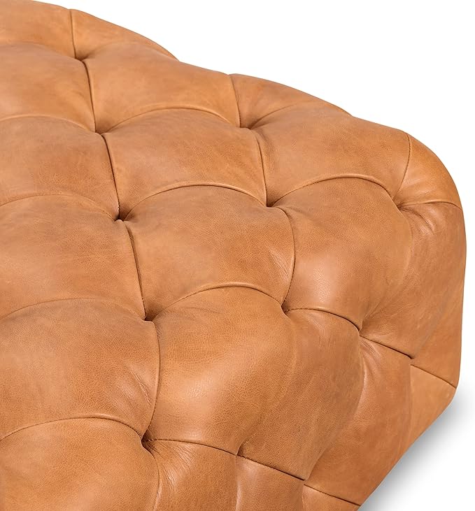 POLY & BARK Turin Ottoman in Full-Grain Pure-Aniline Dyed Italian Tanned - Image 9