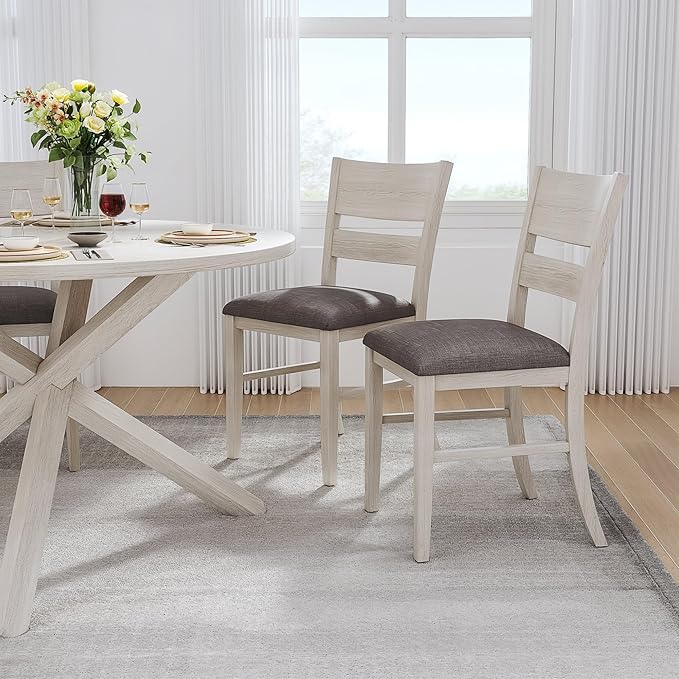 VECELO Peatuk 4-Piece Solid Wood Dining Table Set - Image 6