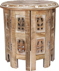 Versatile Octagonal Wooden Table – 12" Round Top, Side Table, or End Table by TheWoodenTown