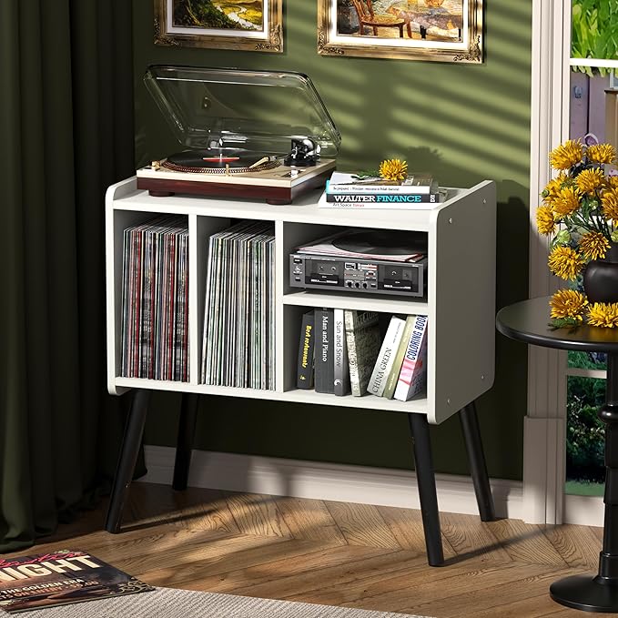 Record Player Table, Mid-Century Record Player Stand by Unknown