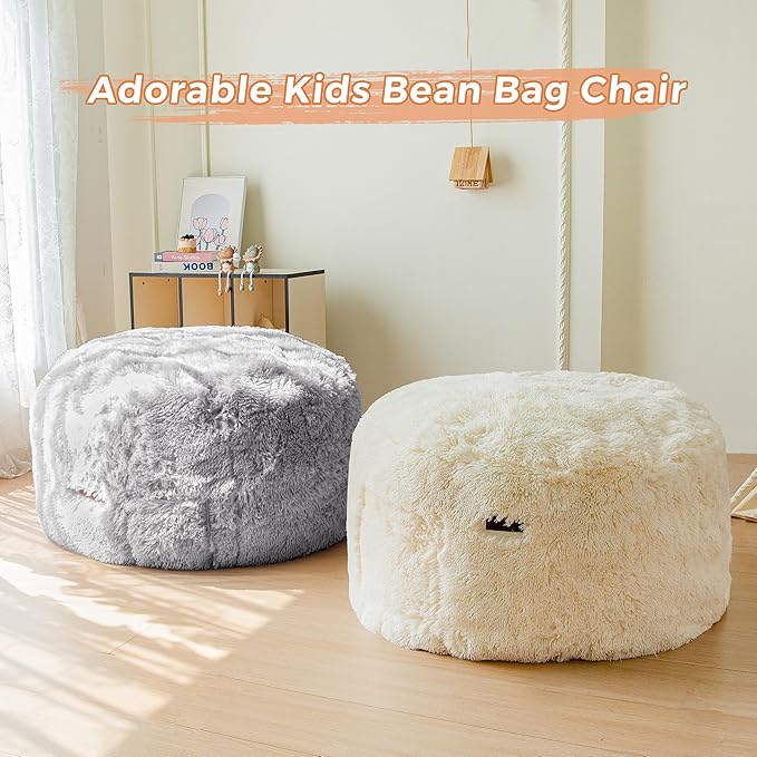 MAXYOYO Kids Bean Bag Chair, Stuffed Faux Fur Bean Bag - Image 8