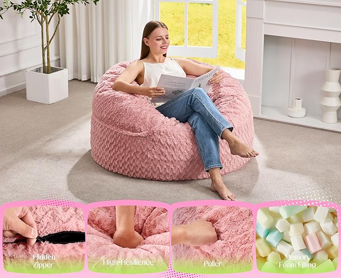Hobestluk Bean Bag Chair Convertible Beanbag Chairs - Image 5