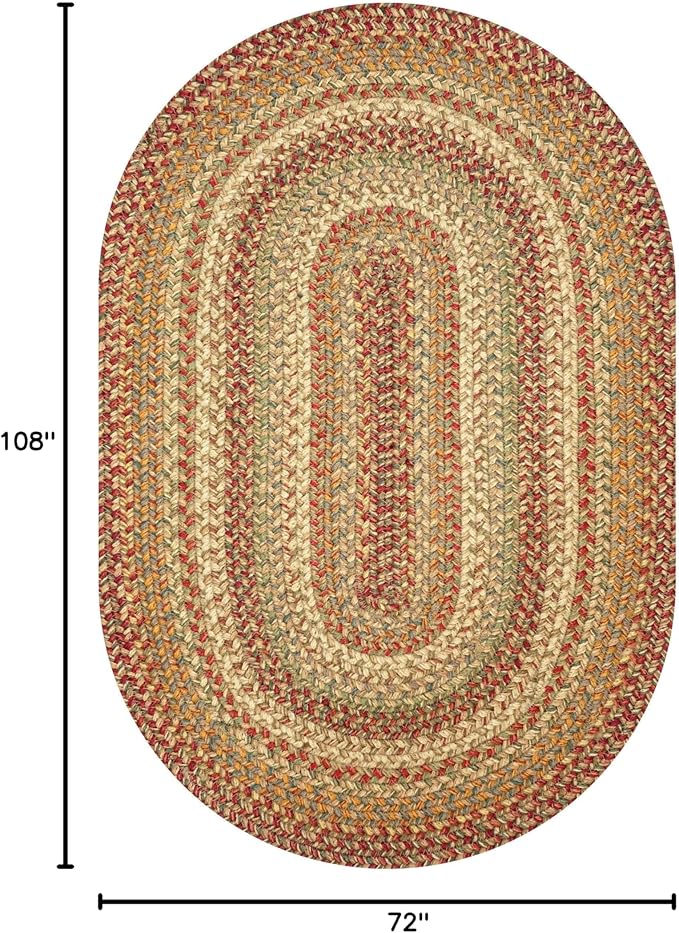 Homespice Harvest Jute Brown Braided 6x9’ Oval Rug - Image 2