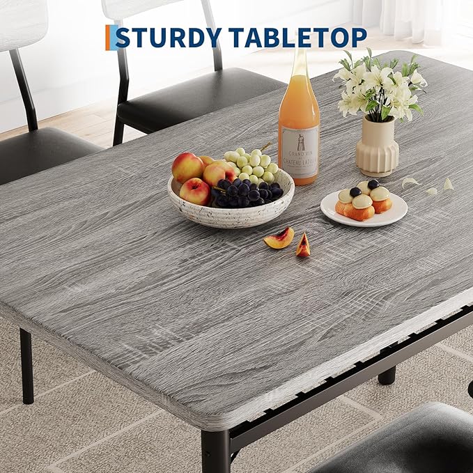 5-Piece Dining Table Set for 4, Wood Kitchen - Image 8