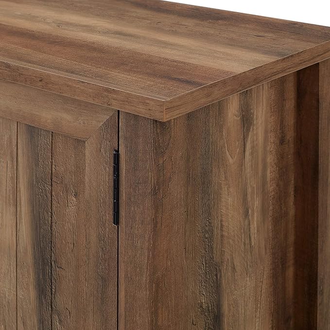Walker Edison Buren Classic Grooved Door TV Stand - Image 6