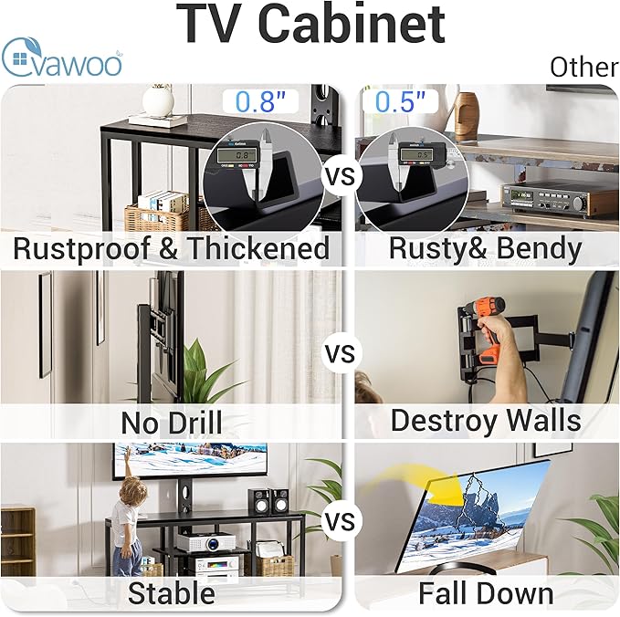 Corner TV Stand with Mount LED - Image 3
