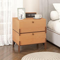 Sebastack Night Stand, Customizable 2 Drawers Bedside Table, End Table by WHOOSPEREH