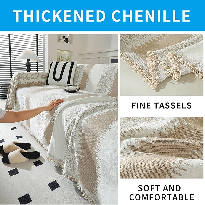 LUFEIJIASHI Boho Couch Covers for Sofa Non Slip Sofa Covers Washable Couch - Image 6