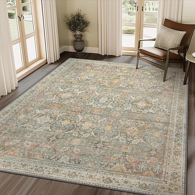 6X9 Area Rugs Machine Washable Rugs by BESBLEE