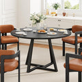 IRONCK 43" Round Dining Table for 4, Wood Kitchen Table by IRONCK