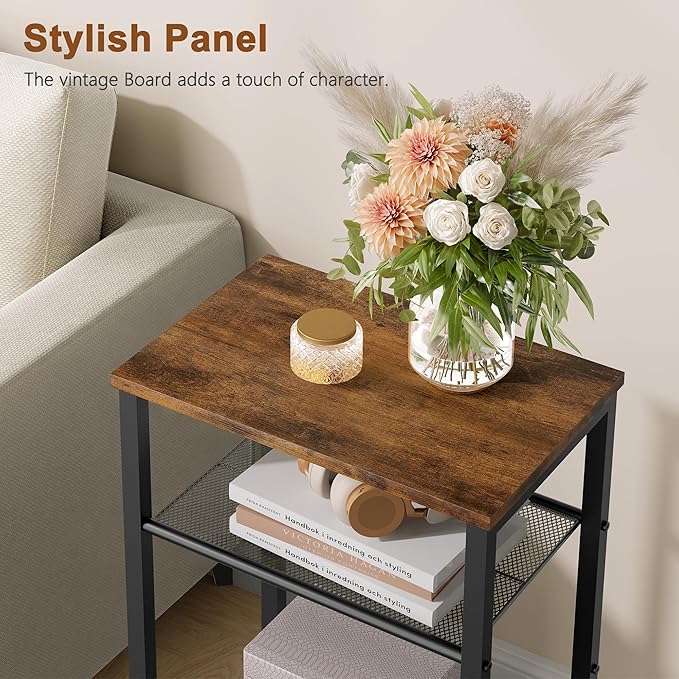 Hoctieon 3 Tier End Table, Telephone Table, Narrow Side Table - Image 5
