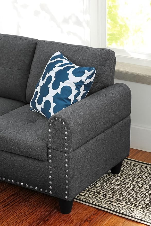 98 Inch L Shaped Sectional Sofa - Image 4